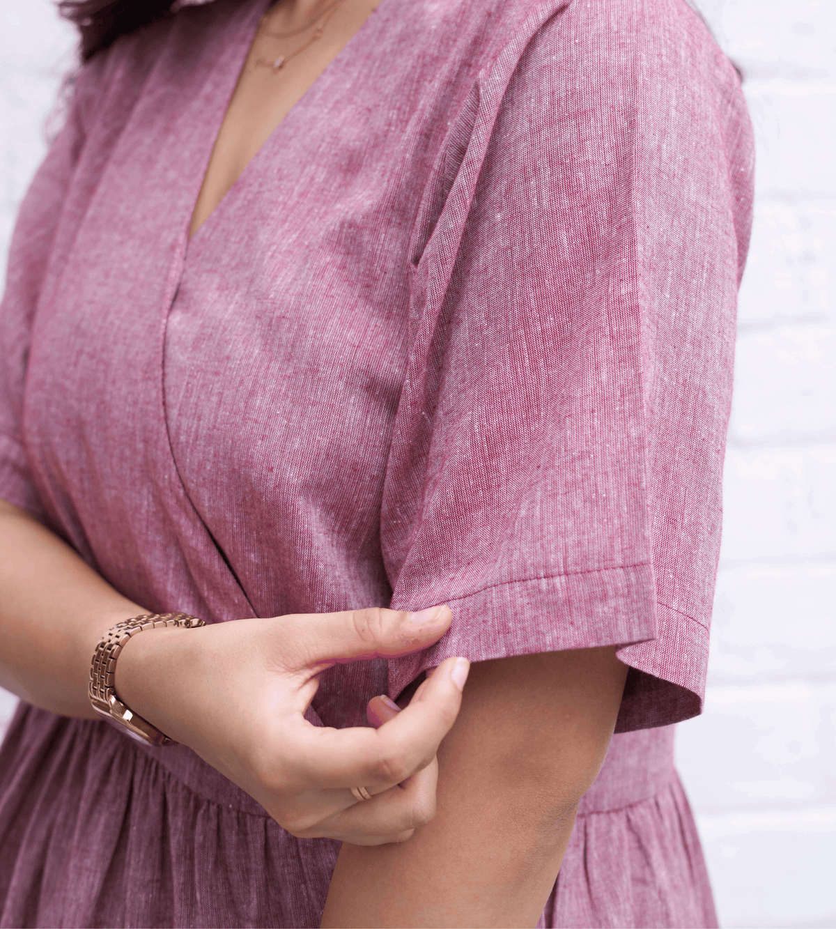 Cotton chambray with a subtle dual-tone texture