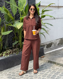 Masala Chai Co-Ord Set in Brown