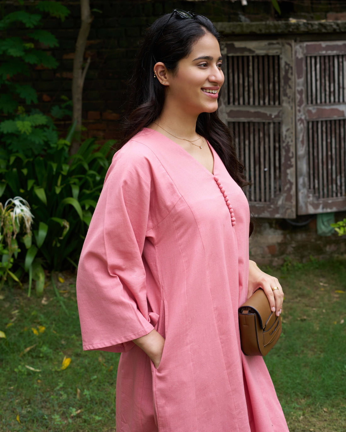 Lip Tint Kurta in Salmon Pink