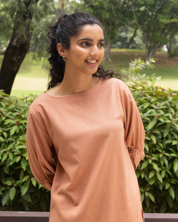 Front Row Kurta in Dusty Peach