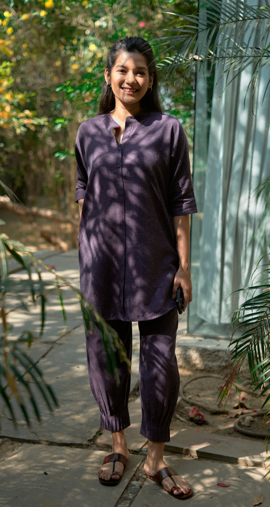 Sunday Paper Kurta in Moody Purple