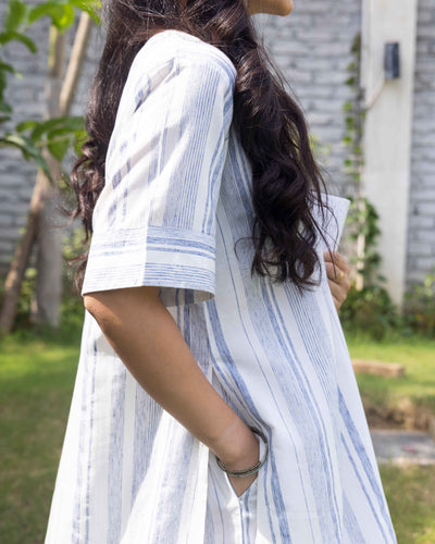 Soft Serve Kurta in Frosty Blue