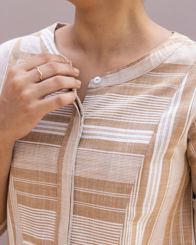 Matchstick Kurta in Almond Brown