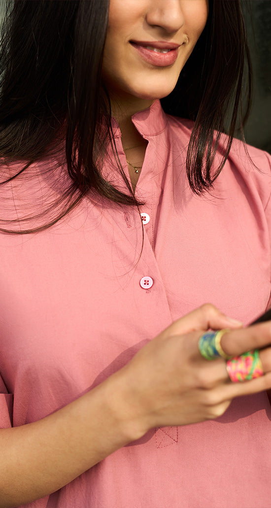 Butter Toast Kurta in Onion Pink