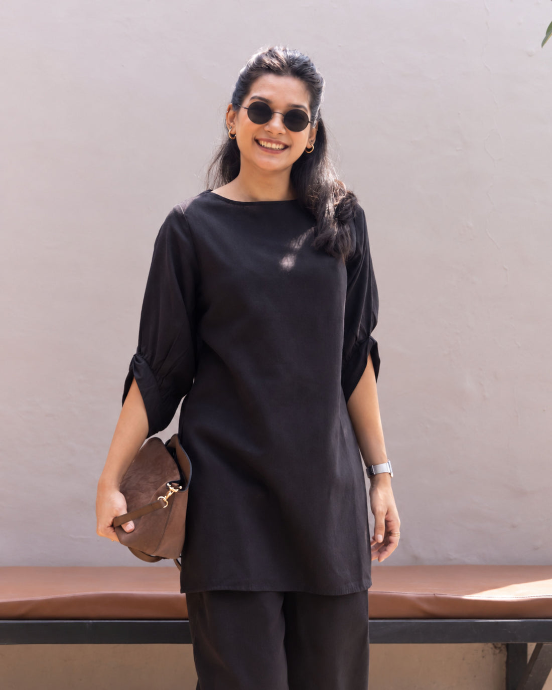 Front Row Co-ord Set in Ink Black