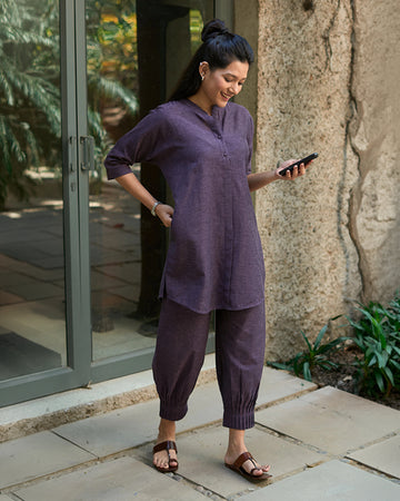 Sunday Paper Co-ord Set in Moody Purple