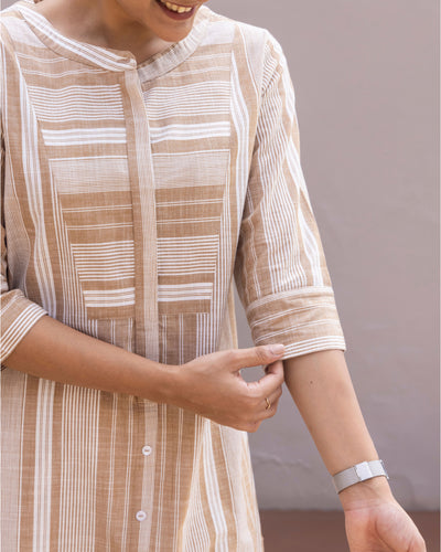 Matchstick Co-Ord in Almond Brown