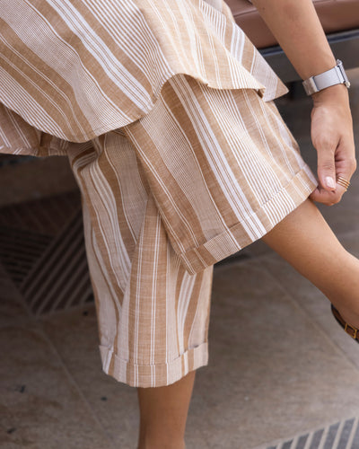 Matchstick Co-Ord in Almond Brown