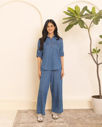 Masala Chai Pants in Denim