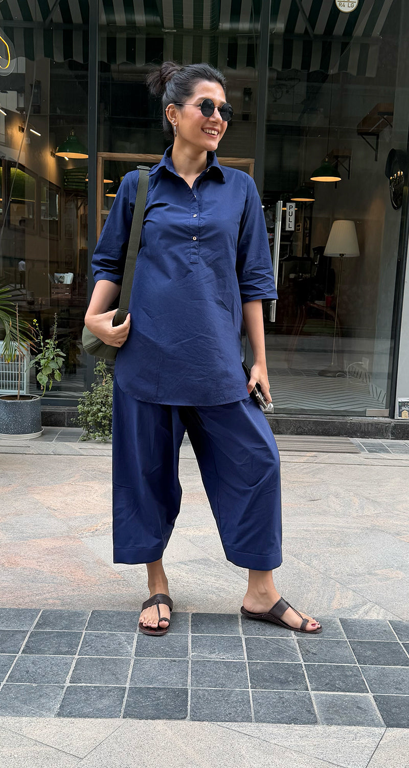 Beach Walk Co-Ord Set in Navy