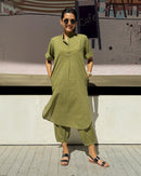 Butter Toast Kurta Co-Ord Set in Olive Green