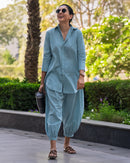 Slow Life Co-Ord Set in Sea Green