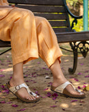 Silver Hoops Pants in Peach