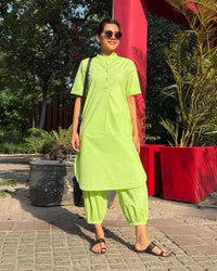 Butter Toast Kurta in Lime
