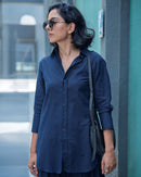 Slow Life Shirt in Navy Blue