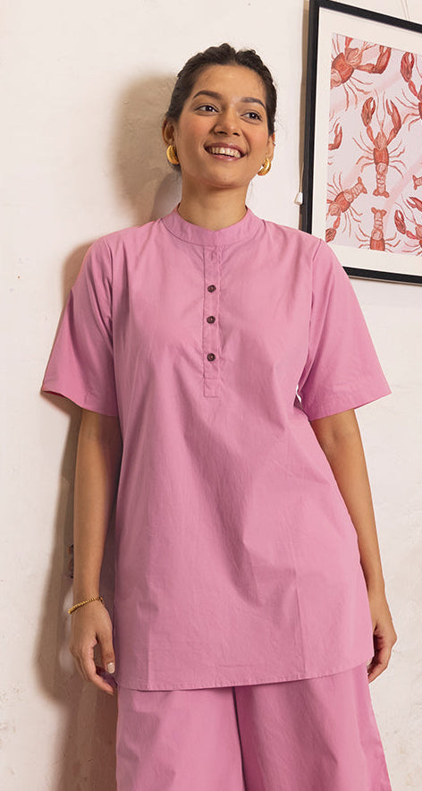 Salt & Pepper Co-Ord Set in Pink