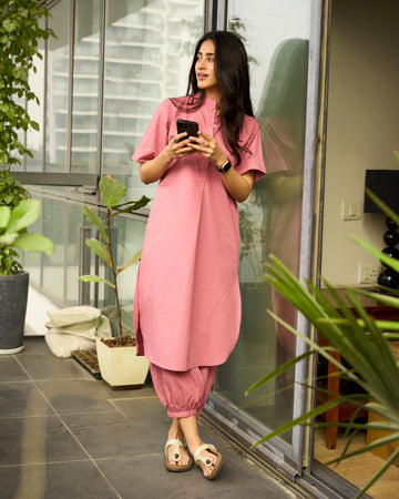 Butter Toast Kurta in Onion Pink