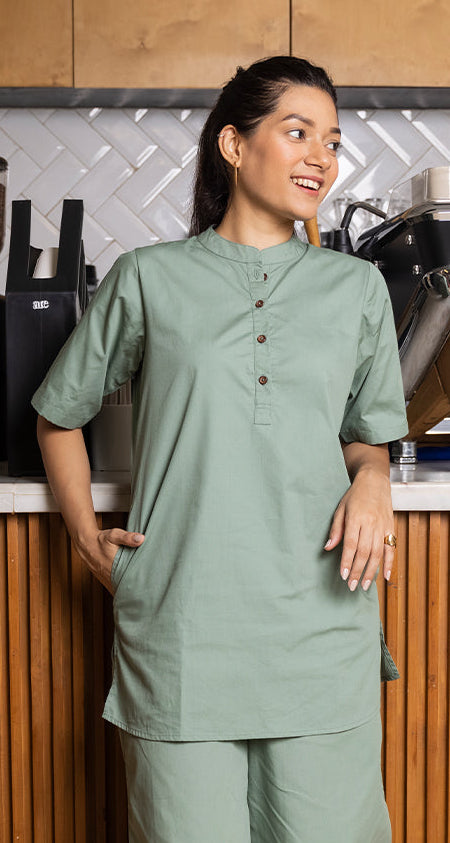 Salt & Pepper Co-Ord Set in Green