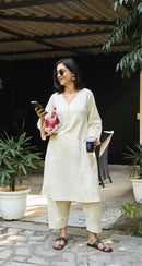 Lip Tint Co-ord Set in Off-White