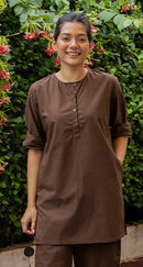 Iced Coffee Top in Espresso Brown