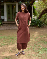 Butter Toast Kurta in Brown