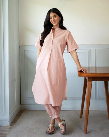 Butter Toast Kurta Co-Ord Set in Dusty Pink
