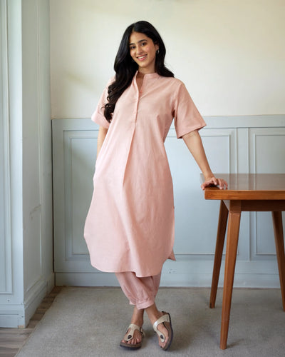Butter Toast Kurta Co-Ord Set in Dusty Pink