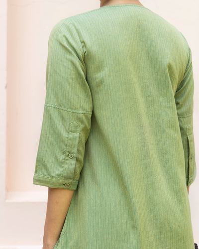 Paper Plane Kurta in Green