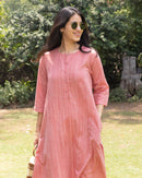 Paper Plane Kurta in Coral
