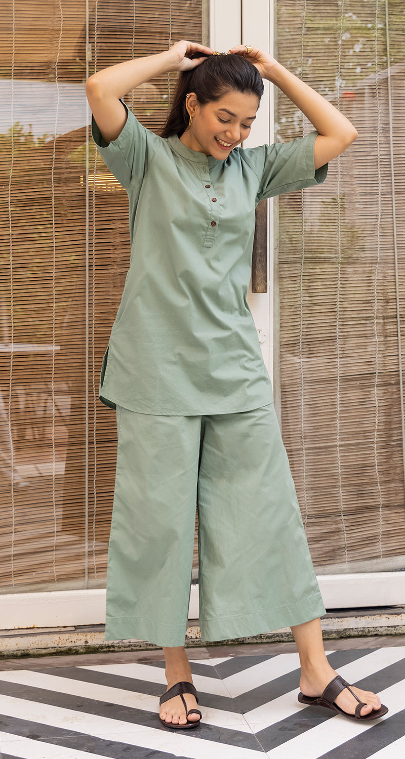 Salt & Pepper Co-Ord Set in Green