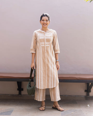 Matchstick Kurta in Almond Brown