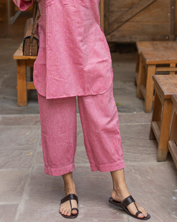 Silver Hoops Pants in Spring Pink