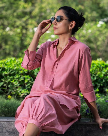 Slow Life Pants in Salmon Pink