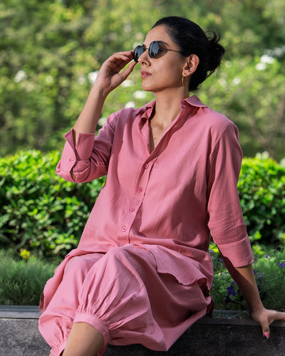 Slow Life Pants in Salmon Pink