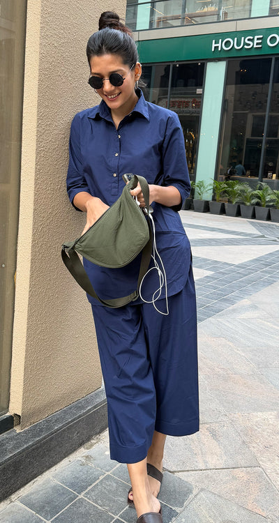 Beach Walk Co-Ord Set in Navy