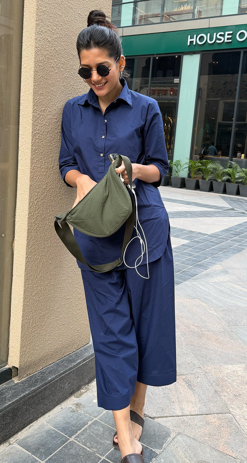 Beach Walk Co-Ord Set in Navy