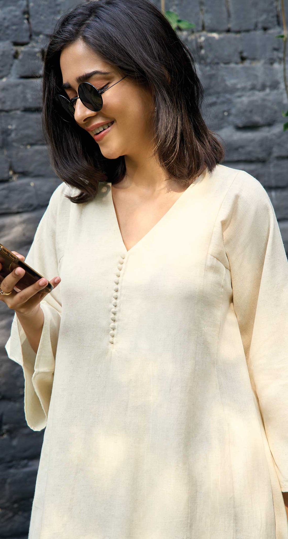 Lip Tint Co-ord Set in Off-White