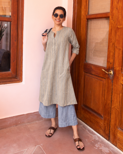 Paper Plane Kurta in Sand