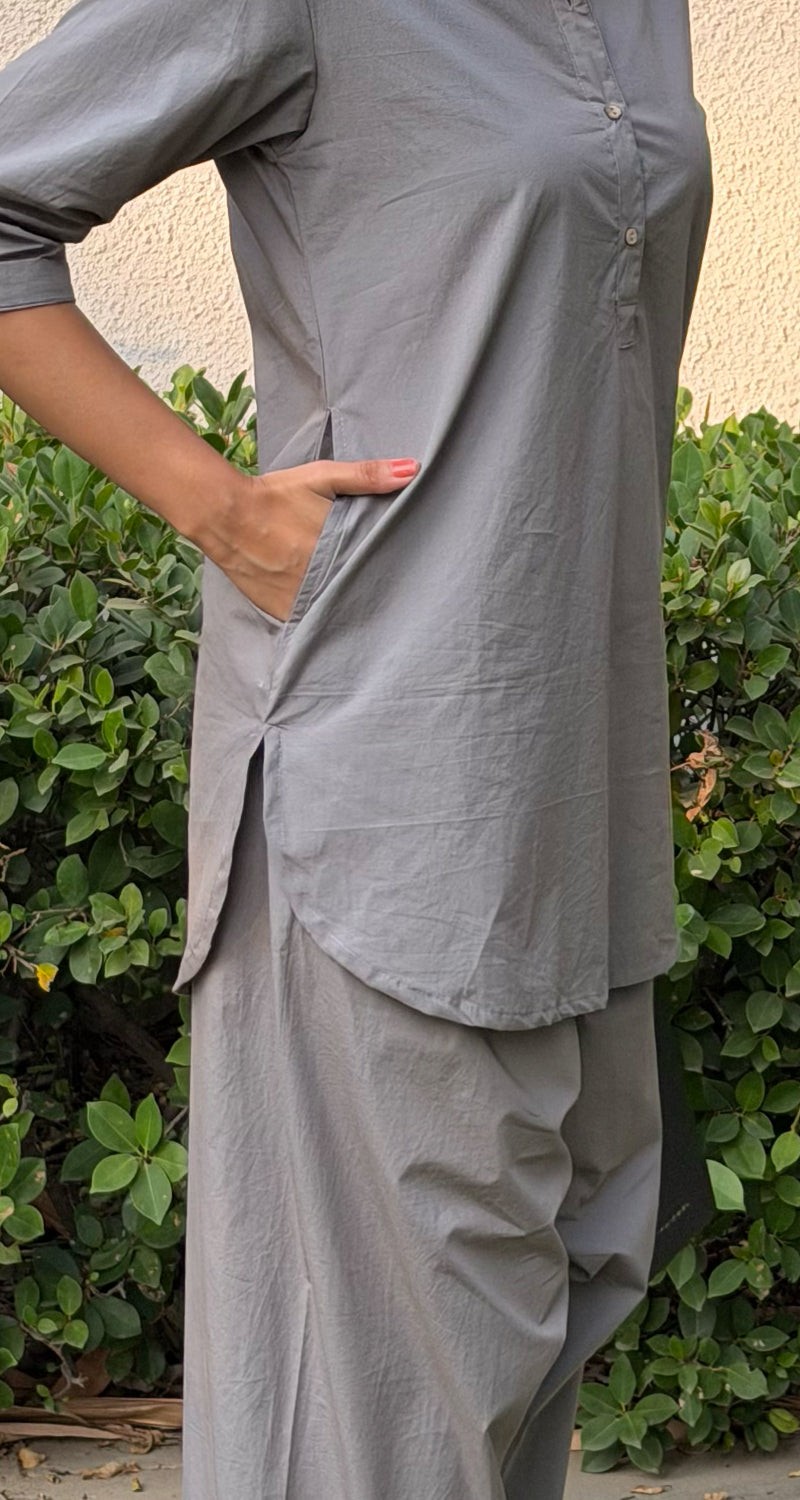 Beach Walk Co-Ord Set in Grey