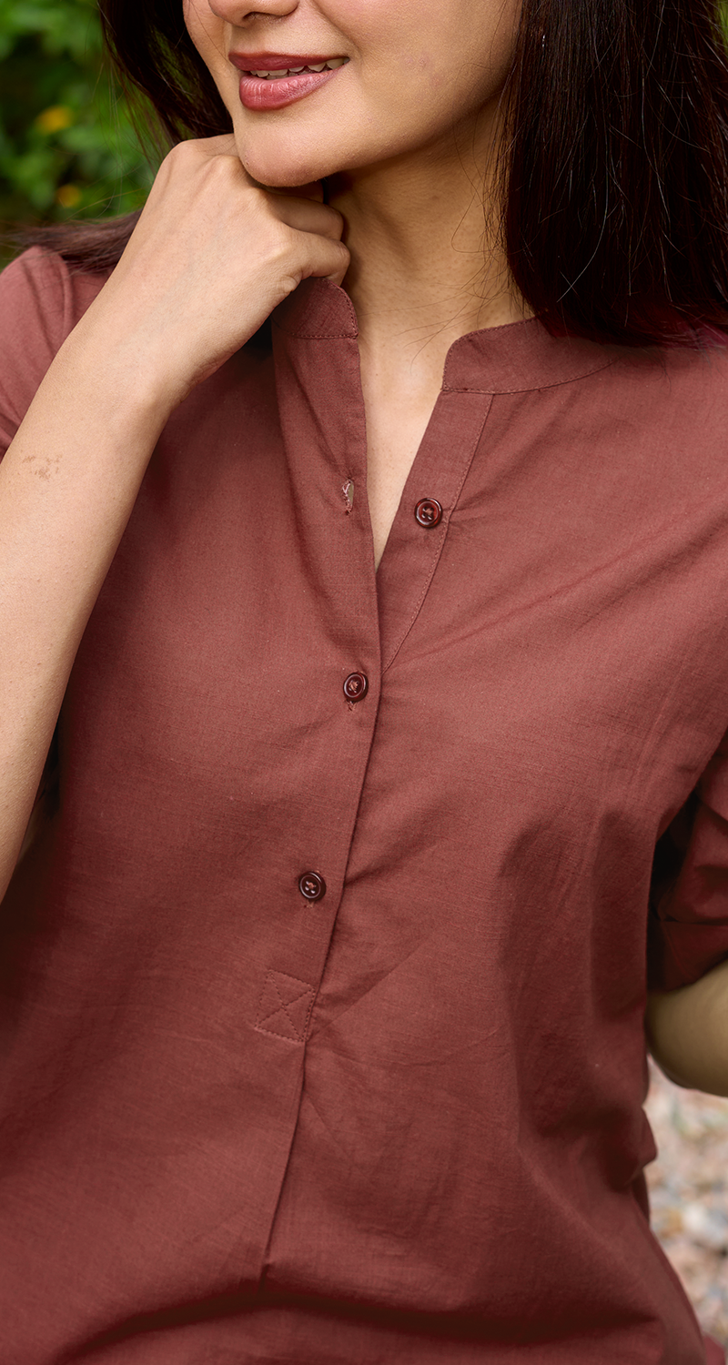 Butter Toast Kurta in Brown