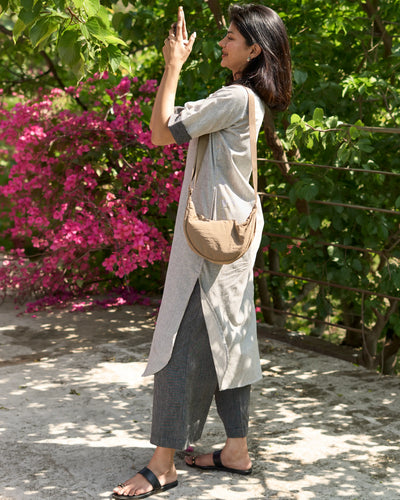 Potluck Kurta Set in Mixed Greys