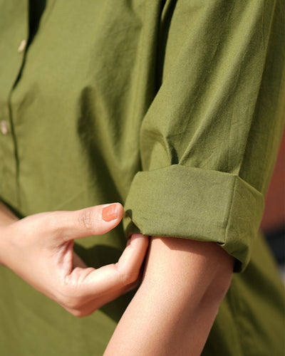 Beach Walk Kurta in Olive Green