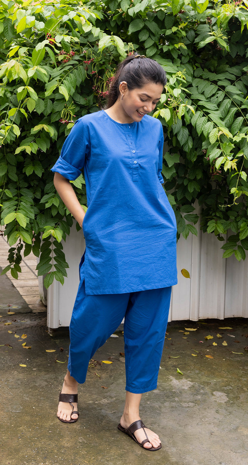 Iced Coffee Set in Blue Pea