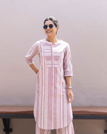 Matchstick Kurta in Dusty Lilac