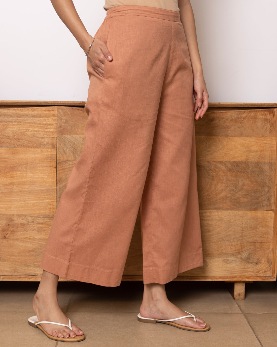 Front Row Pants in Dusty Peach