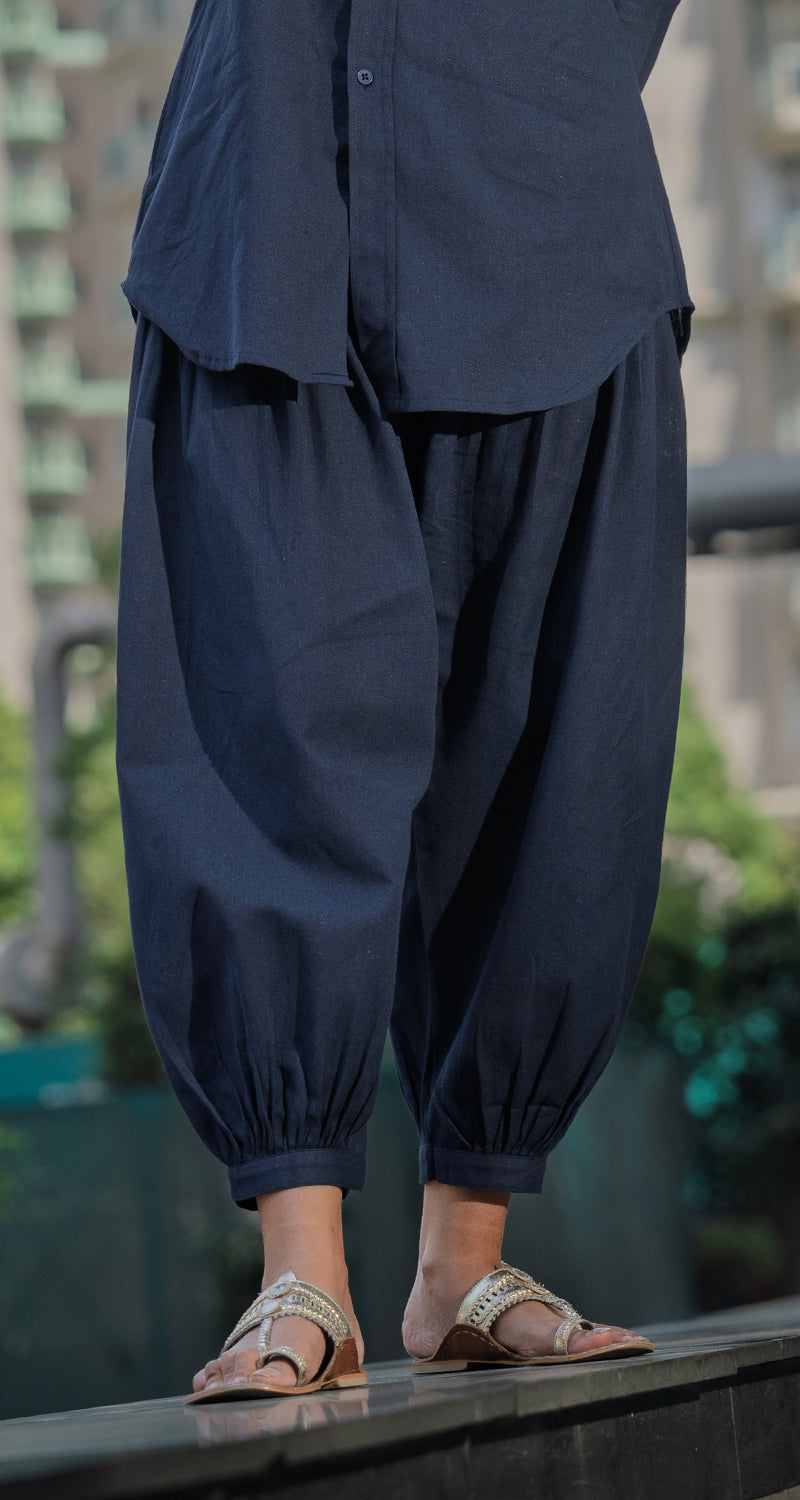 Slow Life Co-Ord in Navy Blue