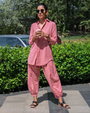 Slow Life Co-Ord Set in Salmon Pink