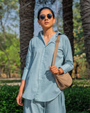 Slow Life Shirt in Sea Green