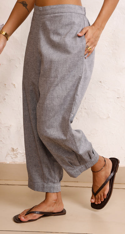 Silver Hoops Pants in Grey
