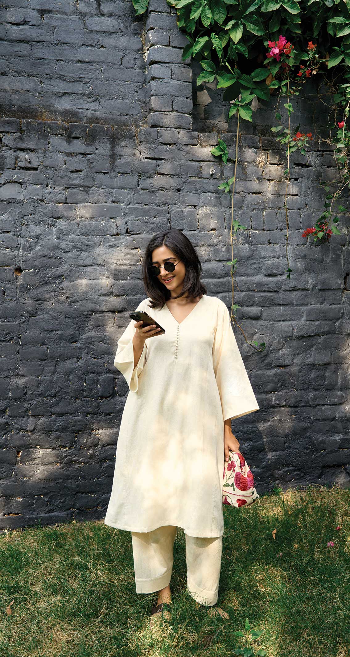 Lip Tint Co-ord Set in Off-White